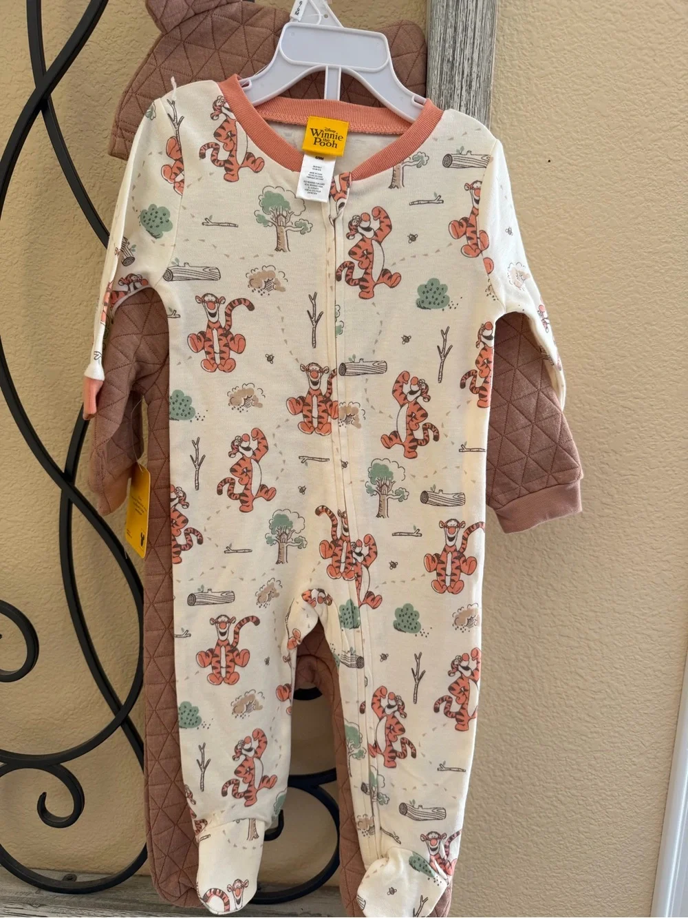Tigger Brown Quilted Baby two-Piece with Hood